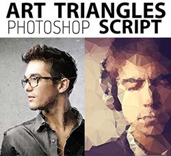 PS脚本/动作－低多边形艺术效果：Art Triangles Photoshop Script